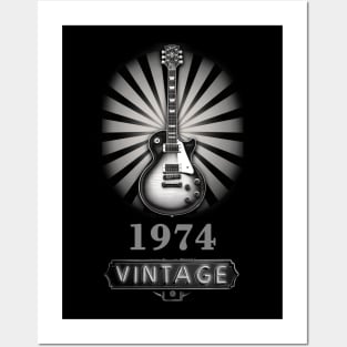 Vintage Guitar 1974 - 50th Birthday Gift Posters and Art